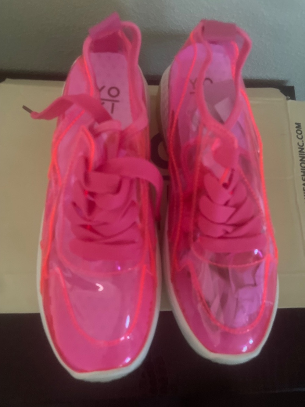 Pink Translucent Sneaker - Picture 2 of 3